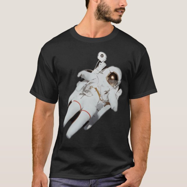 Astronaut i stort område t shirt (Framsida)