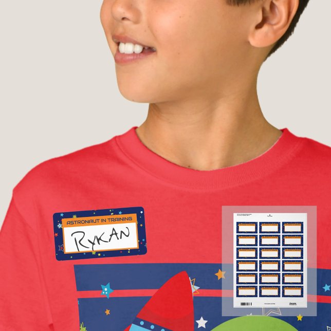 Astronaut i träning Small Namn bricka Stickers Adressetikett (Astronaut in Training Small Name Tag Stickers - Size Small)