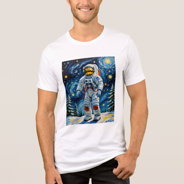 Astronaut i Winter Forest T Shirt (Framsida)