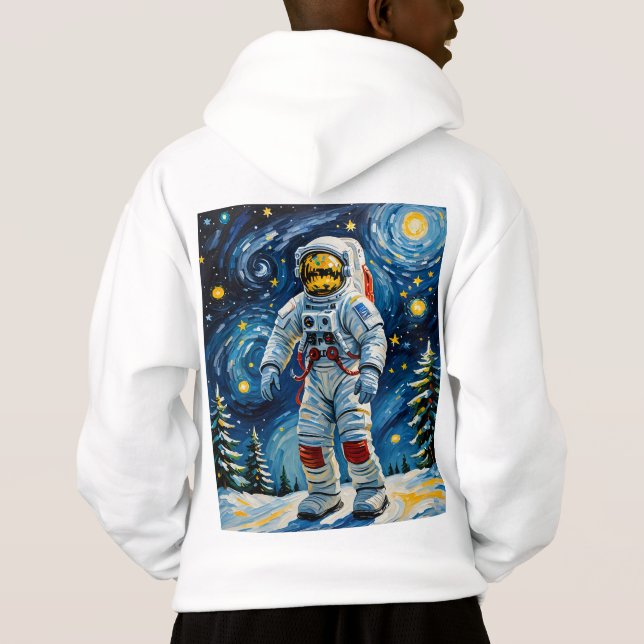 Astronaut i Winter Forest T Shirt (Baksida)