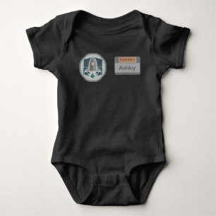 Astronaut Identity Badge and Rocket Logotyp T Shirt