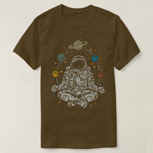 Astronaut Internationell Yoga Day T Shirt (Design framsida)