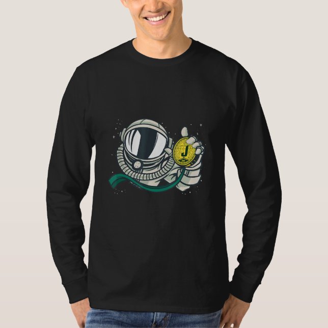 Astronaut Jade Holder Diamond Händer för Jade T Shirt (Framsida)