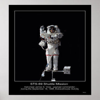 Astronaut James S. Voss Rymden Walk Poster