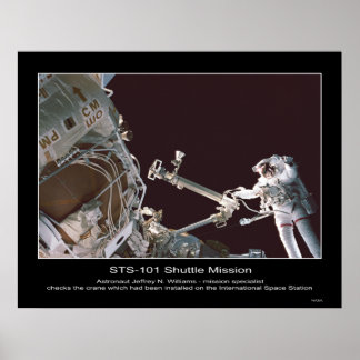 Astronaut Jeffrey N. Williams checkcrane Poster