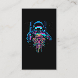 Astronaut Jelly Fishes Colorful Cosmonaut Visitkort