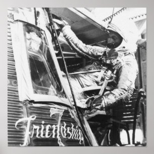 Astronaut John Glenn går in i Vänskap 7 Poster