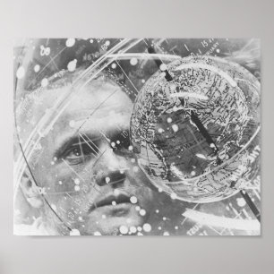Astronaut John Glenn träning för Vänskap 7 Poster
