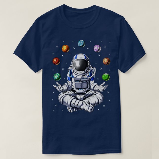 Astronaut Juggling Space Planets T Shirt (Design framsida)