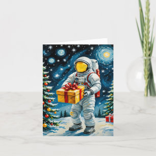 Astronaut jul Firande Helgkort