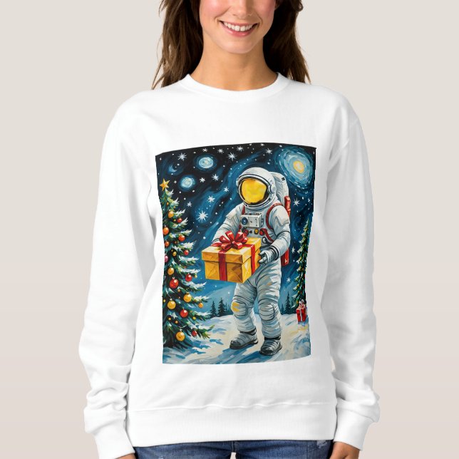 Astronaut jul Firande T Shirt (Framsida)