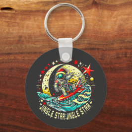 Astronaut jultomten Julafton Space Gift Nyckelring