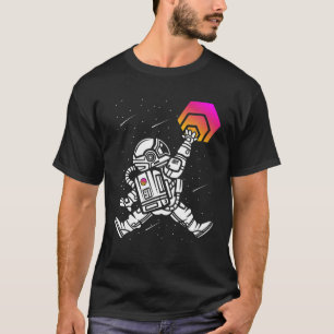 Astronaut Jump HEX Coin to Måne Crypto Token W T Shirt