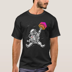 Astronaut Jump HEX Coin to Måne Crypto Token W T Shirt