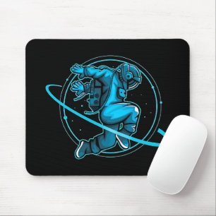 Astronaut Jumping Dancing Around Saturn Artwork   Musmatta