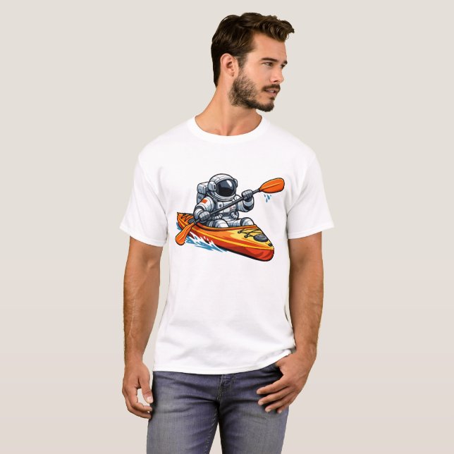 . Astronaut Kanot paddling T Shirt (Hel framsida)