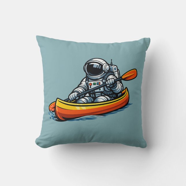 Astronaut Kanotfärd Kudde (Framsida)