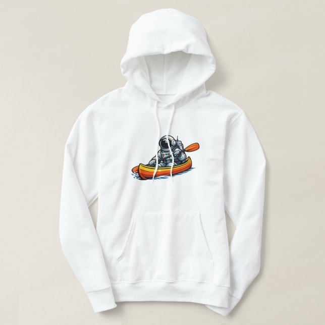 Astronaut Kanotpaddling Hoodie (Design framsida)