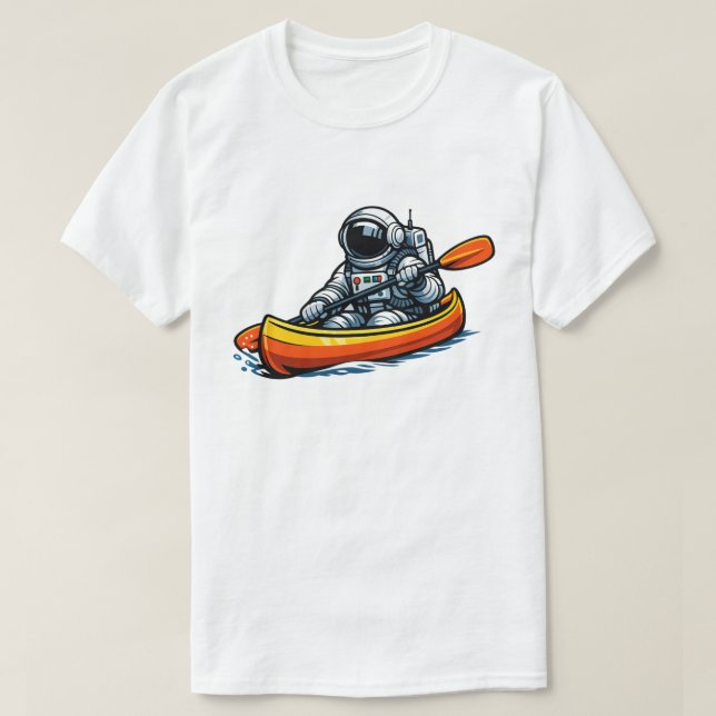 Astronaut Kanotpaddling T Shirt (Design framsida)