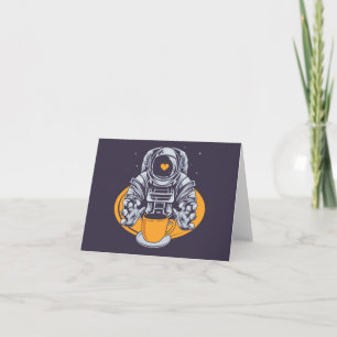 Astronaut Kärlek-kaffe Kort