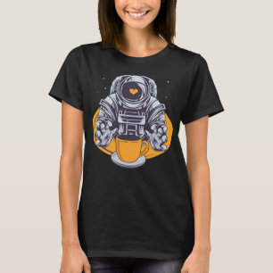 Astronaut Kärlek-kaffe T Shirt