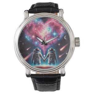 Astronaut Kärlek Nebula Wristwatch Armbandsur