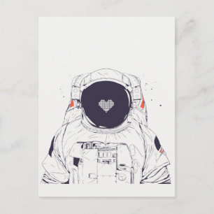 Astronaut kärlek vykort