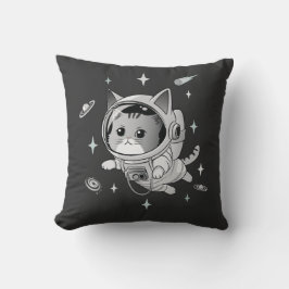 Astronaut Kat i Space Cute Cat Kudde