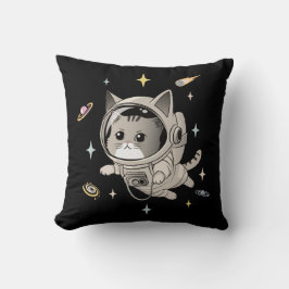 Astronaut Kat i Space Cute Cat Kudde
