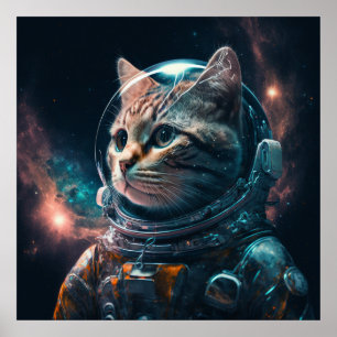 Astronaut, katt 2 poster