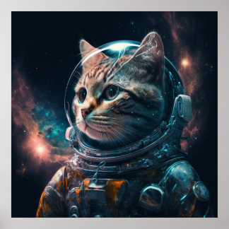 Astronaut, katt 2 poster