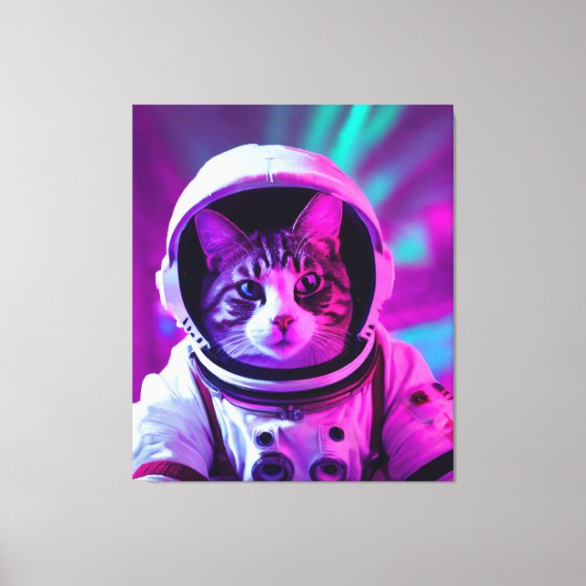 astronaut-katt canvastryck (Framsida)
