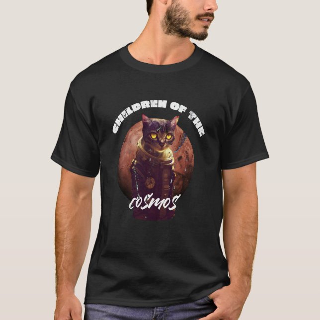 Astronaut Katt Djur Astronaut Rymden Rymdman Pla T Shirt (Framsida)