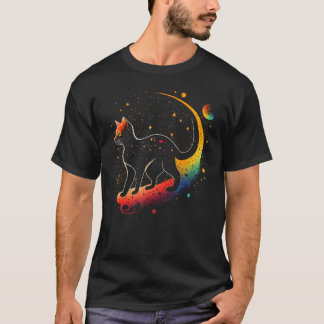 Astronaut Katt eller Rolig Galaxy Katt på Space Ca T Shirt