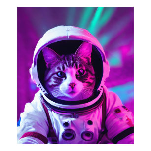astronaut-katt fototryck