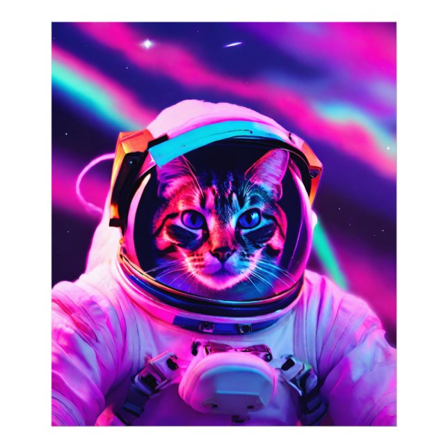 astronaut-katt fototryck (Framsidan)