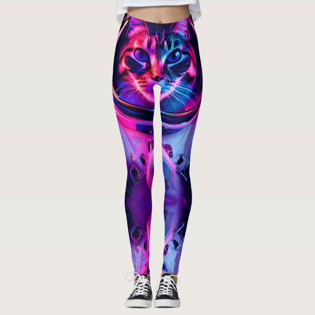 astronaut-katt leggings (Framsida)