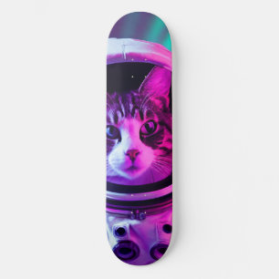 astronaut-katt mini skateboard bräda 18,5 cm