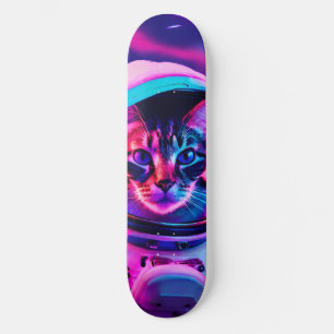 astronaut-katt mini skateboard bräda 18,5 cm