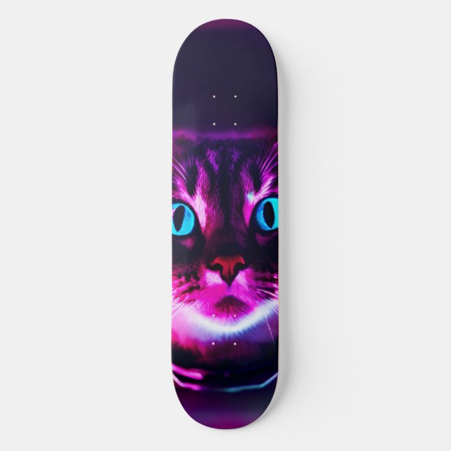 astronaut-katt mini skateboard bräda 18,5 cm (Framsida)