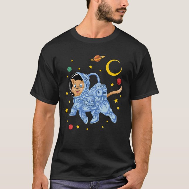 astronaut-katt t shirt (Framsida)