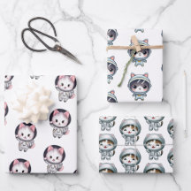 Astronaut-katter i rymden med vännstam