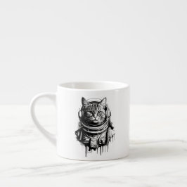 Astronaut Katttatueringskonst Espressomugg