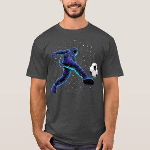 Astronaut Kicking Soccer Ball in Space T Shirt