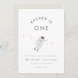 Astronaut Kids Space Födelsedagsfest Inbjudan