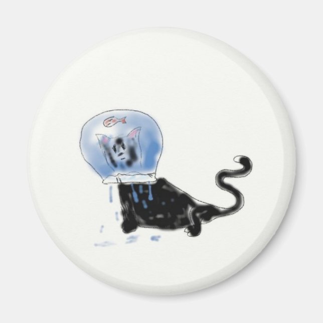 astronaut kitteh magnet (Framsidan)