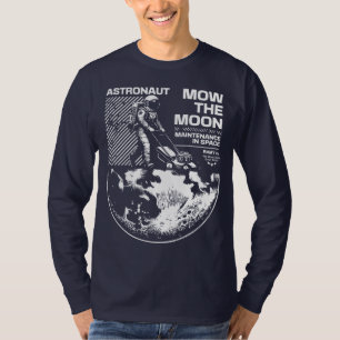 Astronaut klipper månens gräsmatta – Roligt rymdun T Shirt