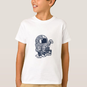 Astronaut Kör Moon Rover Tecknad Tröja