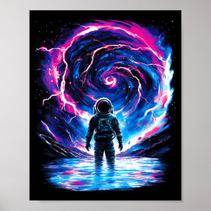 Astronaut Kosmisk Yttre Rymden Galax Vetenskap Poster