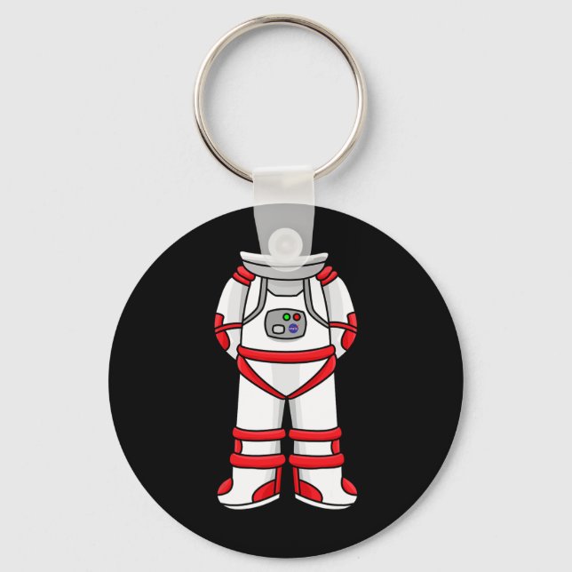 Astronaut Kostym Head Coola Space Rocketman Hallow Nyckelring (Framsida)